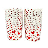 Load image into Gallery viewer, 20 Pack White With Red Hearts Cupcake Cases