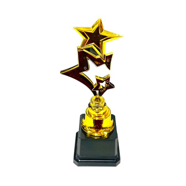 Gold Plastic Star Trophy - 22cm
