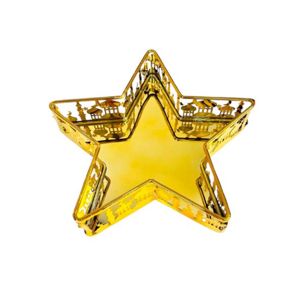 3 Set Of Ramadan Eid Gold Star Trays