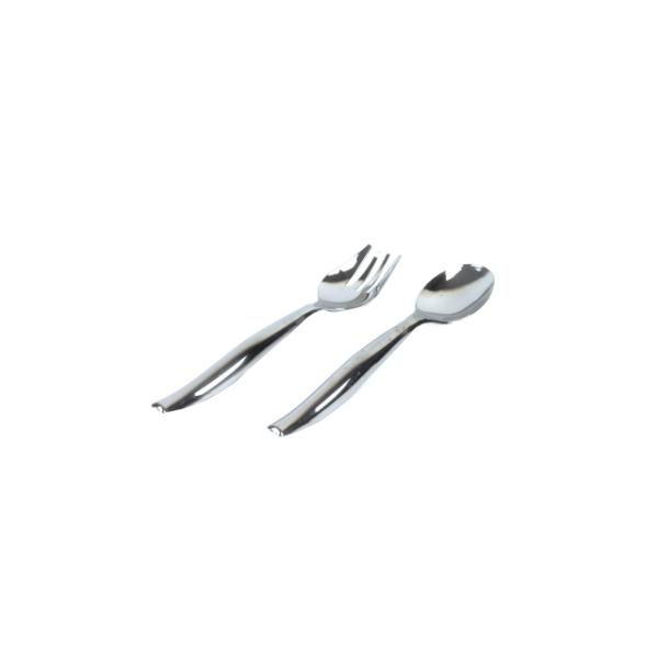 2 Pack Stainless Steel Look Alike Salad Servers - 27cm x 23cm x 24cm