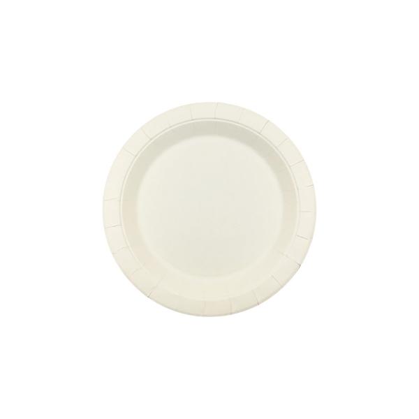 15 Pack Round White Paper Plate - 23cm