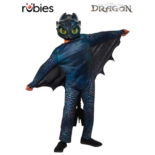 Deluxe Toothless Night Fury Kids Costume - 6 - 8 Years