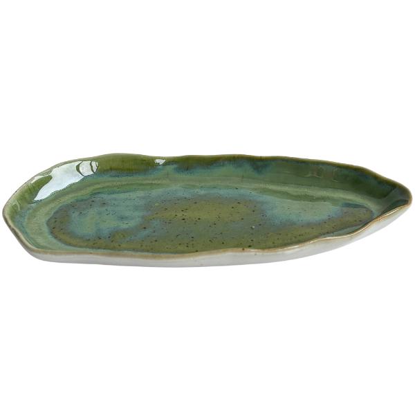 Olive Ceramic Oval Plate
