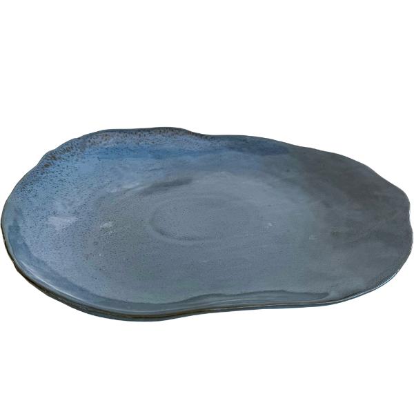 Blue Abstract Dish - 31cm x 25cm