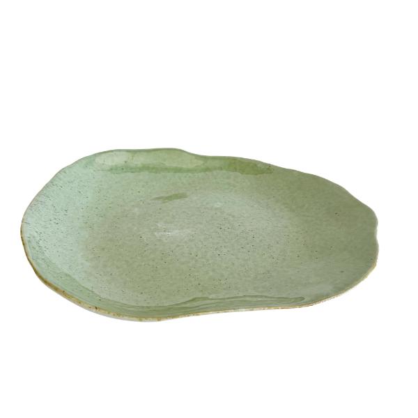 Olive Abstract Dish - 31cm x 25cm
