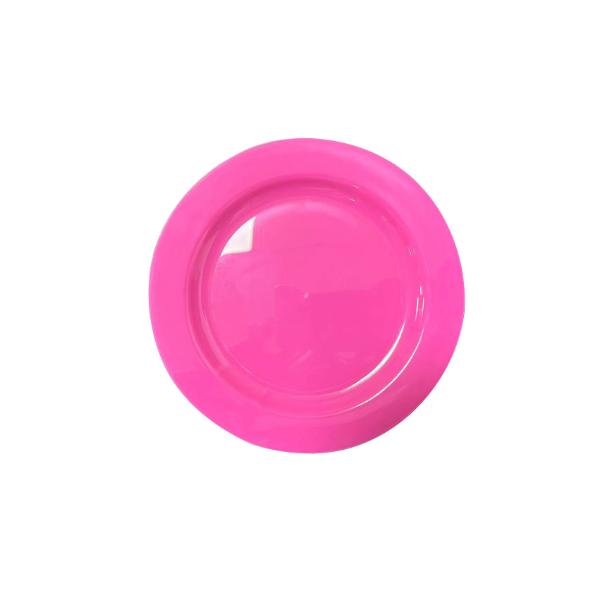 10 Pack Pink Reusable Plate - 18cm