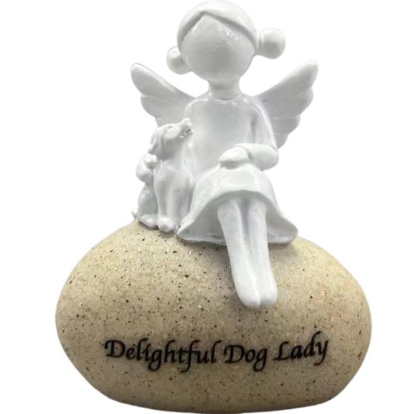 Delightful Dog Lady - 7cm x 4cm x 8cm