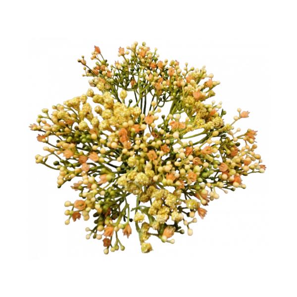 Orange Plastic Baby Breath Bouquet - 17cm x 28cm x 17cm