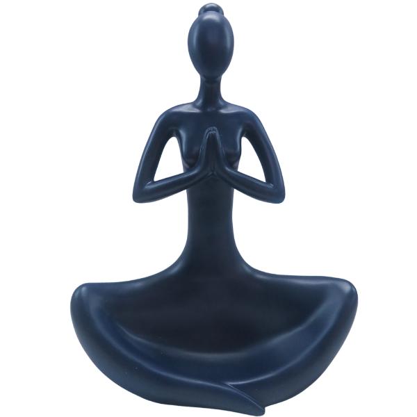 Blue Yoga Lady - 17cm x 23cm