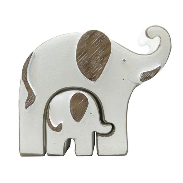 2D Mum & Bub Elephant - 17cm x 6cm x 14cm