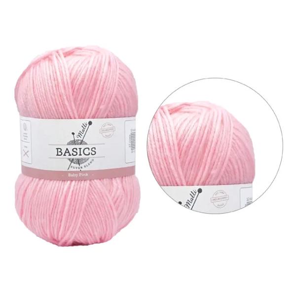 Baby Pink Super Blend Basic Yarn - 100g