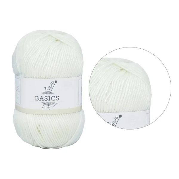 Cream Basic Super Blend Yarn - 100g