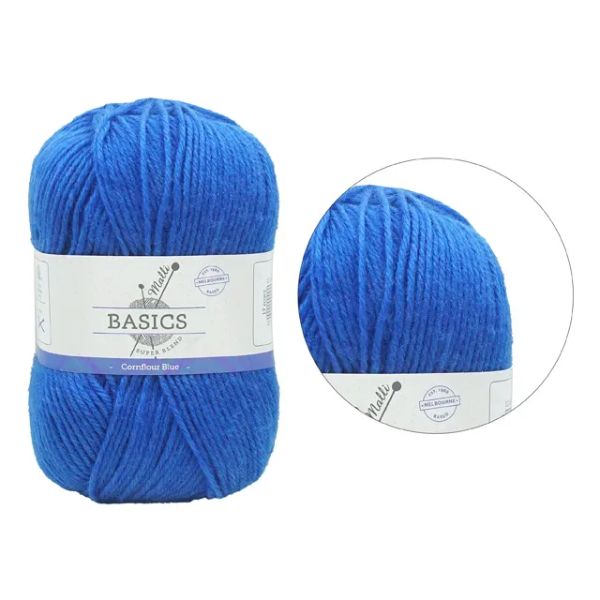 Cornflour Blue Basic Super Blend Yarn - 100g