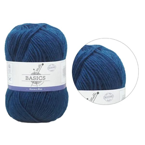 Monaco Blue Basic Super Blend Yarn - 100g