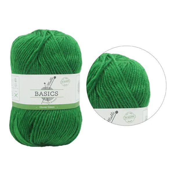 Clover Green Basic Super Blend Yarn - 100g
