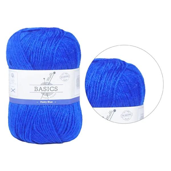 Footy Blue Super Blend Basic Yarn - 100g