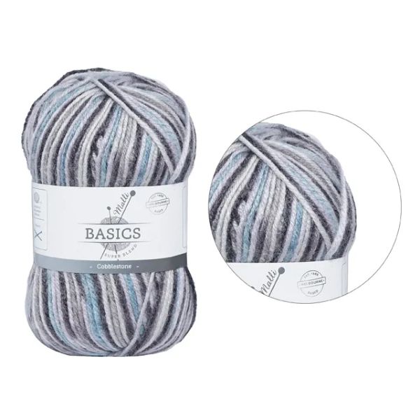 Multi Cobblestone Basic Super Blend Yarn - 100g