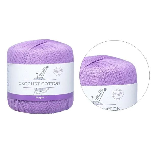 Purple Strength Crochet Cotton Yarn - 50g