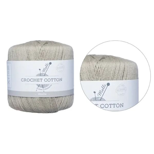 Mocha Super Strength Crochet Cotton Yarn - 50g