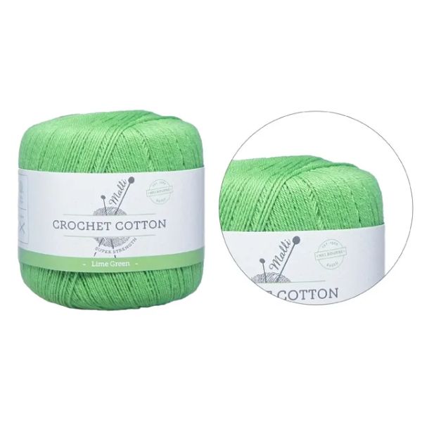 Lime Green Super Strength Crochet Cotton Yarn - 50g