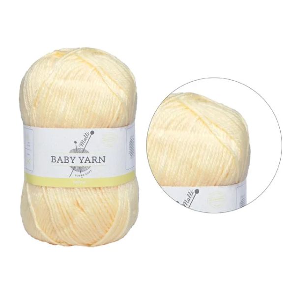 Yellow Super Soft Baby Yarn - 100g