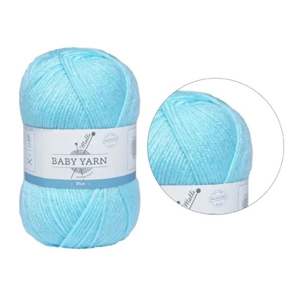 Blue Super Soft Baby Yarn - 100g
