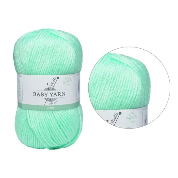 Green Super Soft Baby Yarn - 100g
