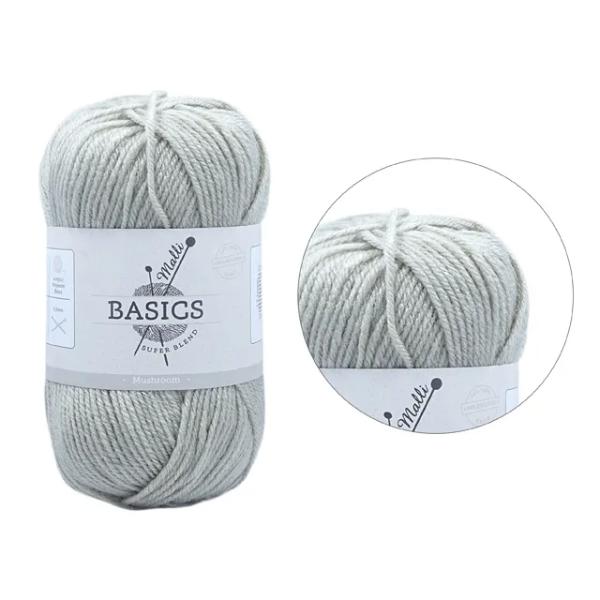 Super Blend Basic Mushroom Yarn - 100g