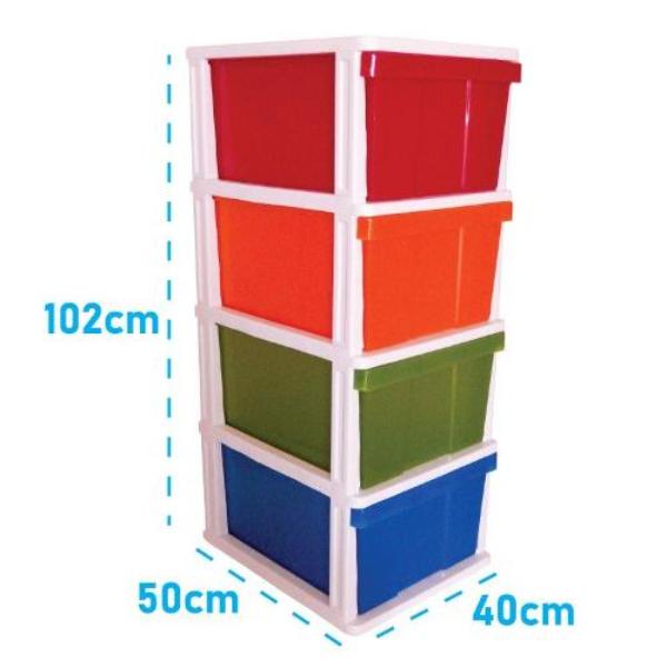 Mega 4 Multicolour Drawer - 102cm x 50cm x 40cm
