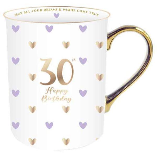 Sweet Heart 30th Mug With Gold Handle - 360ml