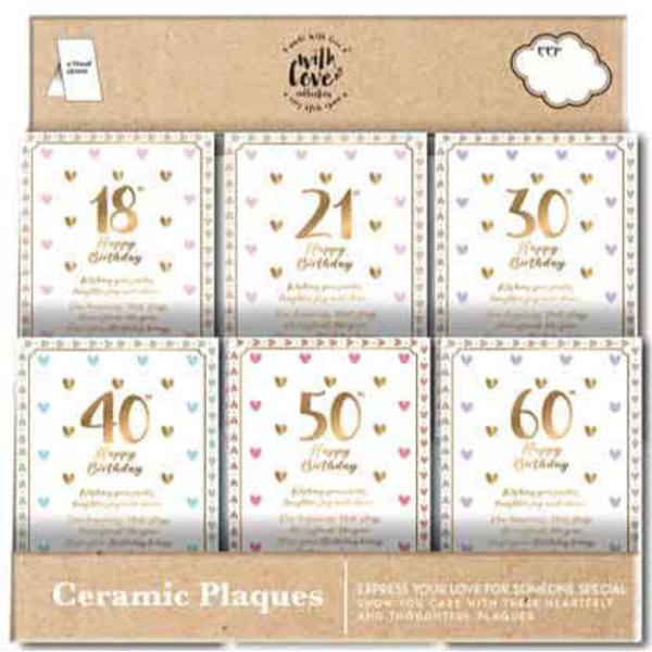 Sweet Hearts Plaque Display - 10cm x 15cm
