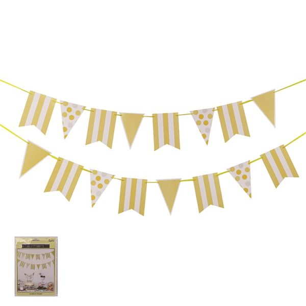 Yellow Sheet Garland With Ribbon - 500cm