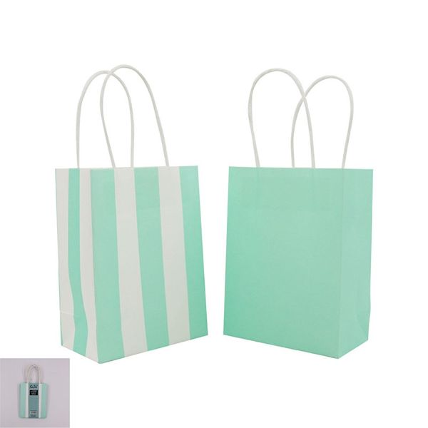 4 Pack Mint Kraft Bags - 12cm x 6.5cm x 16cm