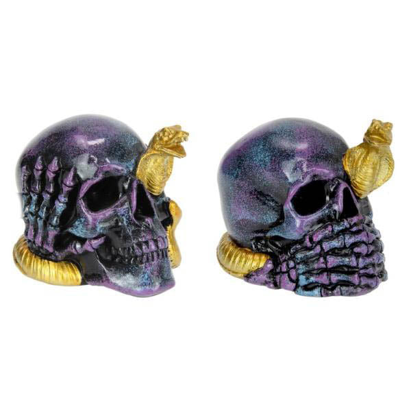 Purple Skull With Snake - 12cm
