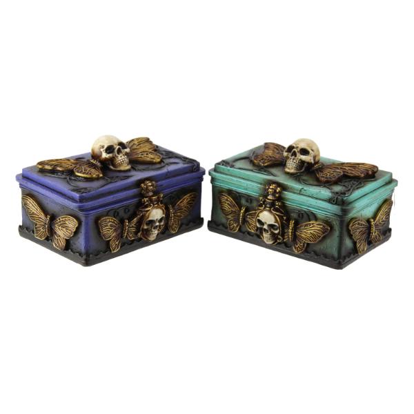 Skull Moth Box - 15cm x 8cm