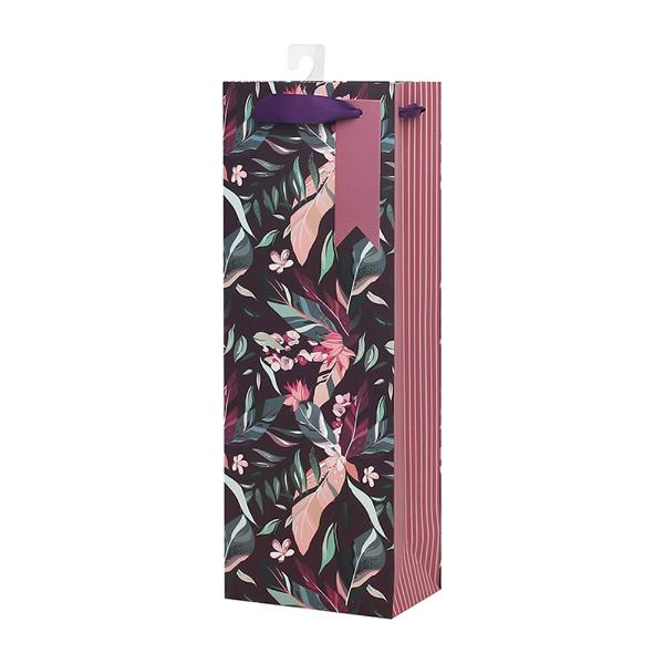 Vintage Tropical Glitter Bottle Bag - 12cm x 36cm x 9cm