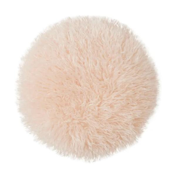 Pelaje Faux Fur Round Rose Cushion - 40cm