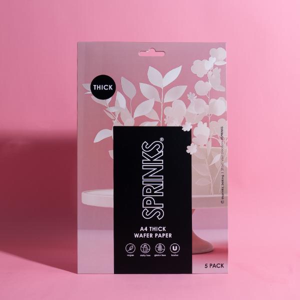 5 Pack White A4 Rectangle Thick Wafer Paper
