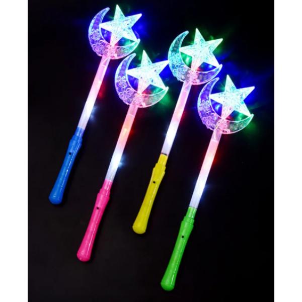 Moon Star Light Up Wand - 47cm