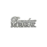 Load image into Gallery viewer, 6 Pack Silver Acrylic Ramadan Mubarak Cupcake Topper - 7.8cm