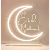 Load image into Gallery viewer, Acrylic Neon Eid Mubarak LED Table Stand - 30cm