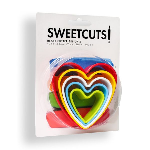 5 Pack Sweetcuts Heart Cutters