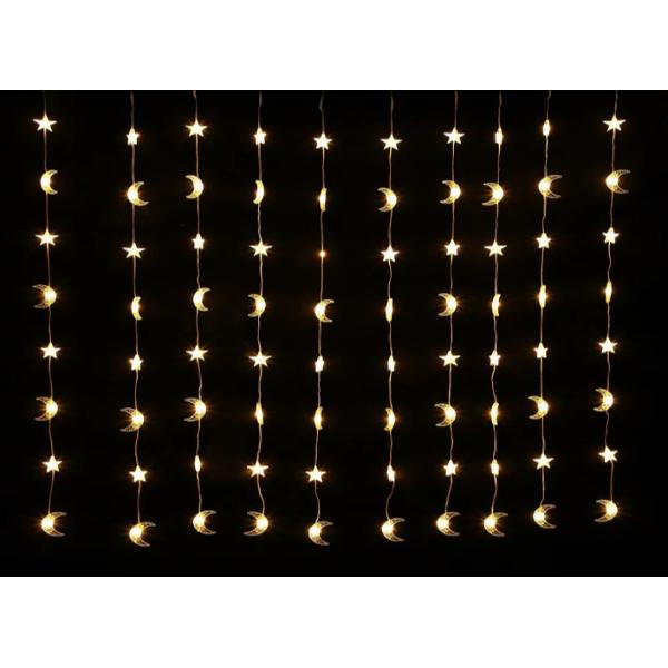 Warm White Acrylic 8 Function Switches Light String Curtain - 300cm