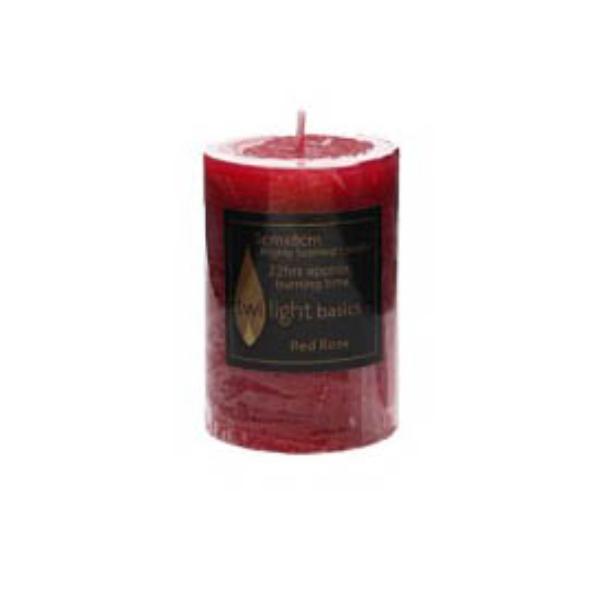 Twilight Basics Red Rose Scented Candle - 5cm x 8cm