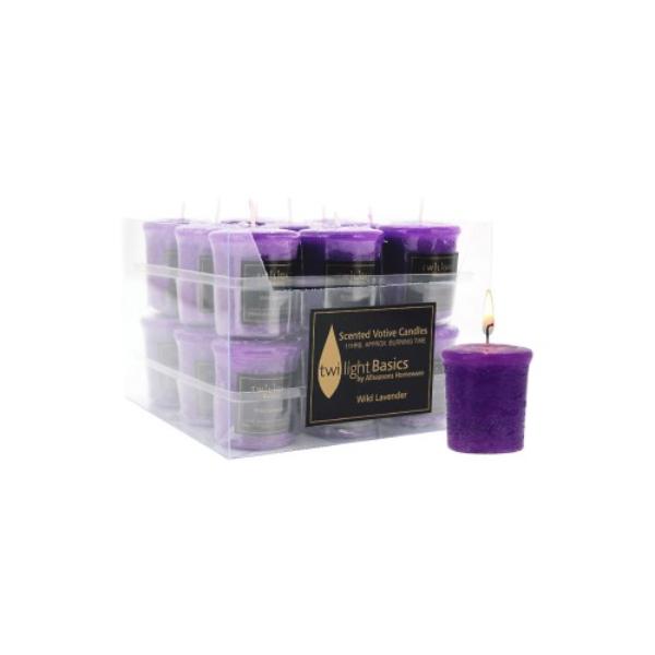 Twilight Basics Wild Lavender Scented Votive Candle