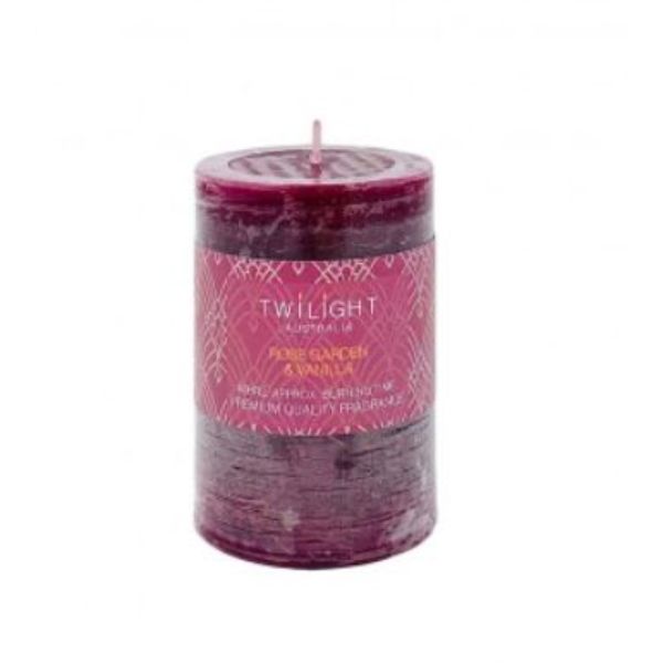 Twilight Frost Rose Garden & Vanilla Candle - 7cm x 10cm