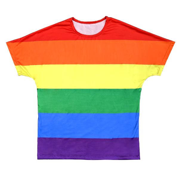 RAINBOW DESGN PRINTED SHIRT ON HANGER