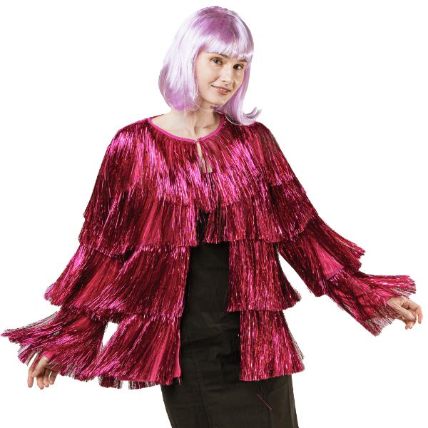 Hot Pink Festival Tinsel Jacket