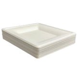 Load image into Gallery viewer, 25 Pack Eco Friendly Zafpack Square Sugarcane Tray - 16cm