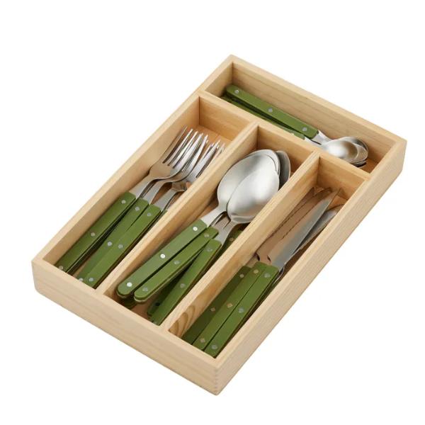 24 Pack Remy Olive Cutlery - 20cm x 31cm x 4.5cm